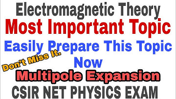Most Important Topic of Electromagnetic Theory | Multipole Expansion | CSIR NET PHYSICS EXAM