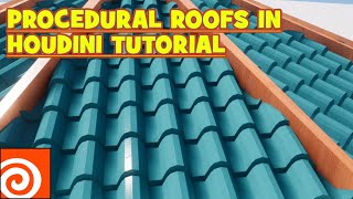 Procedural roof creation in Houdini 20.0 tutorial