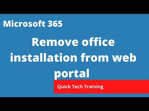 Microsoft 365 - Remove office from the 365 web portal