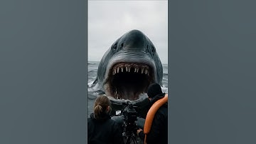 POV. You are recording the ocean waves when...#shark #ocean #fishing #recording #ai #scary