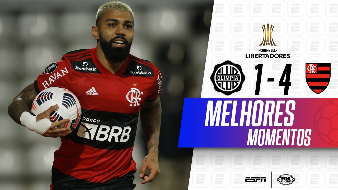 Olimpia 1 x 4 Flamengo  Taça Libertadores: melhores momentos