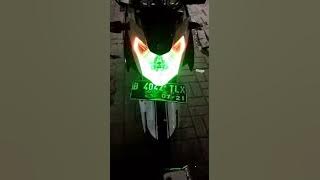 Lampu alis RGB running sein   remote di motor Vixion