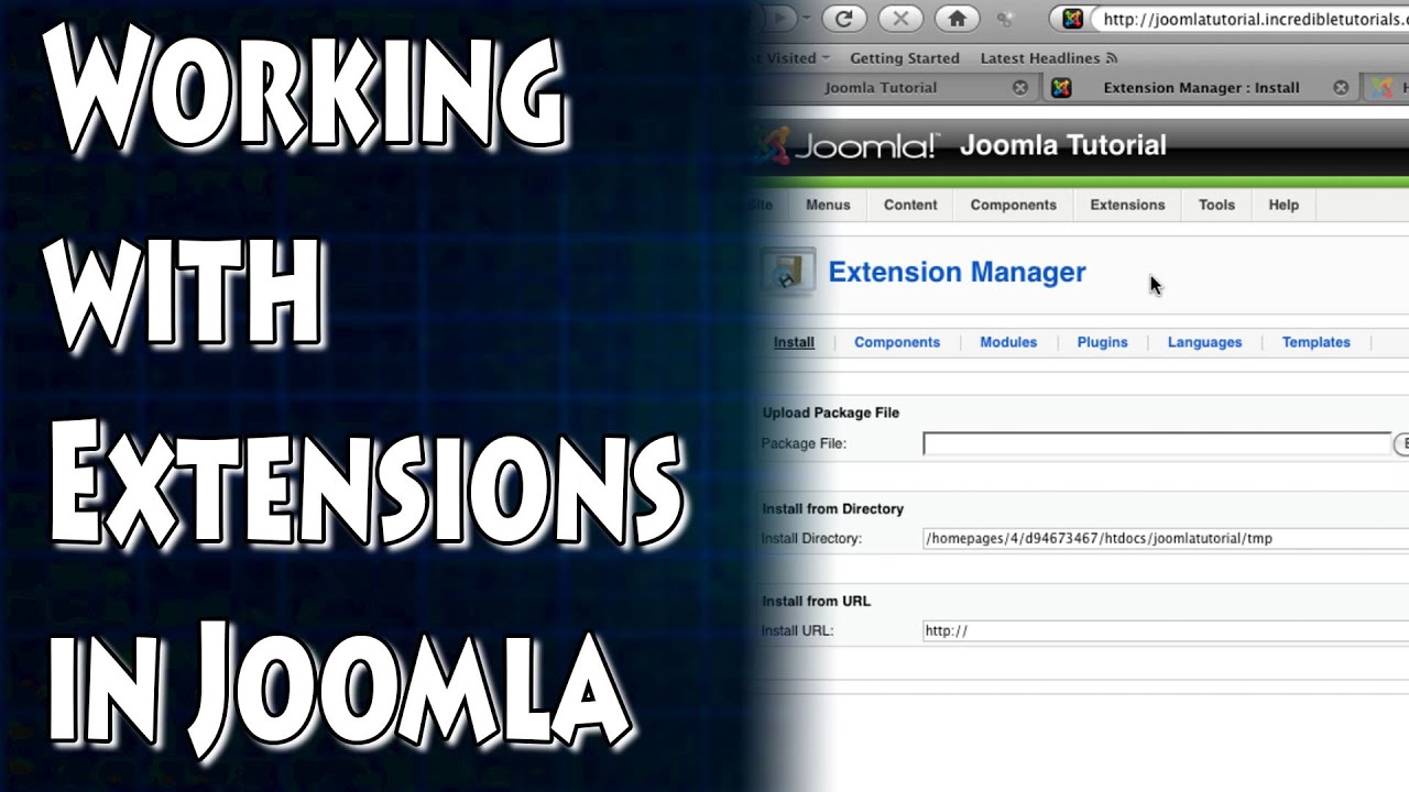 Joomla Tutorial: Introduction to Extensions - YouTube
