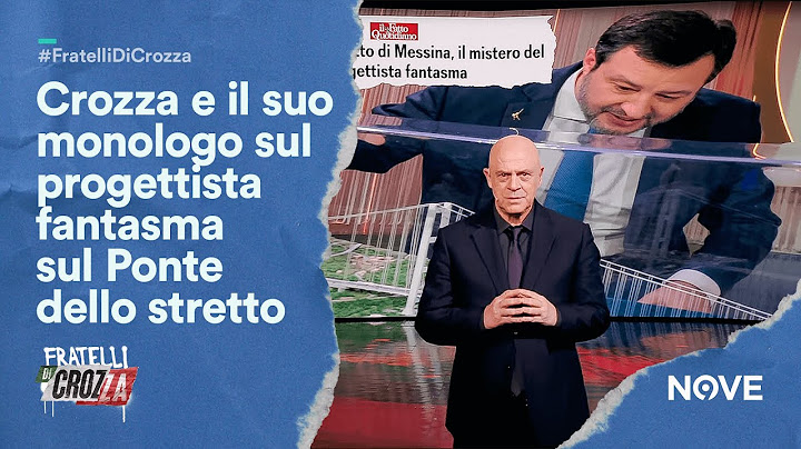 Crozza e il suo monologo sul progettista fantasma sul Ponte dello stretto | Fratelli di Crozza