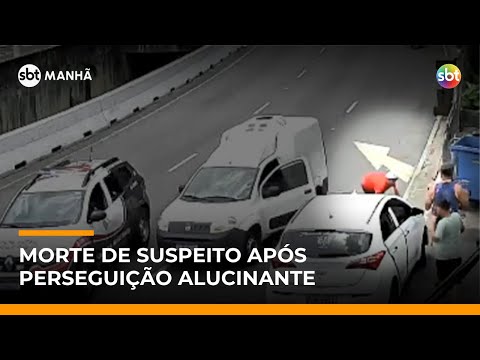 Video suspeito-morre-apos-perseguicao-e-suposta-troca-de-tiros-com-a-policia-em-sp-sbt-manha