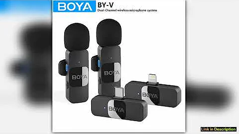BOYA BYV Wireless Lavalier Microphone for iPhone 1516 Series Samsung TECNO REDMI Typec Devices Vide