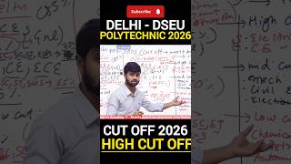 Delhi Polytechnic 2026 : Cut Off | Govt College Cut Off | Cut off | Based On Marks #dseu2026 #dseu