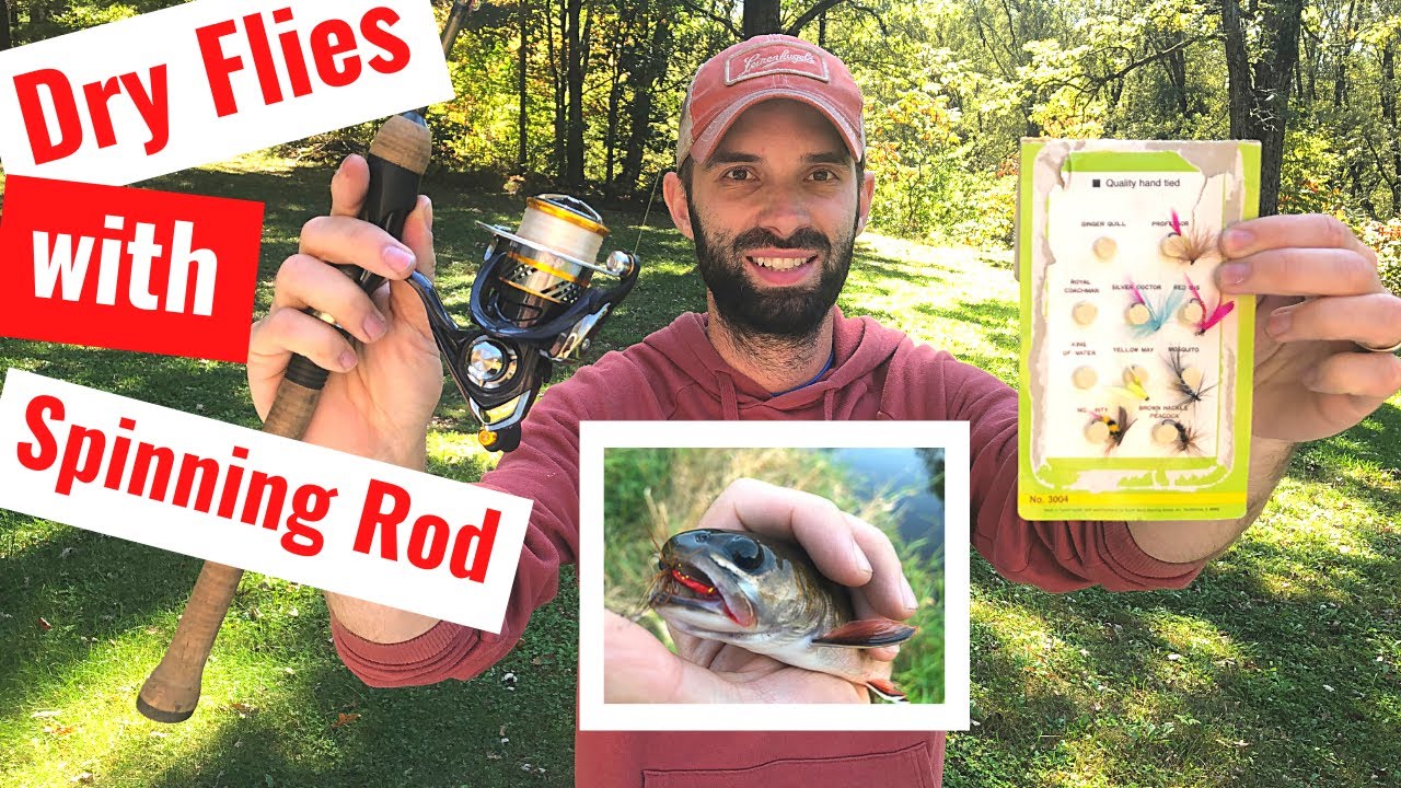 The BEST Way to Fish Flies with a Spinning Rod for Trout Using a Dry Fly 