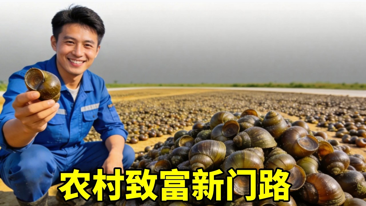 农村致富新门路：田螺壳最高卖 30 元一斤，需求越来越大#乡野东哥#生活#美食#养殖#创业