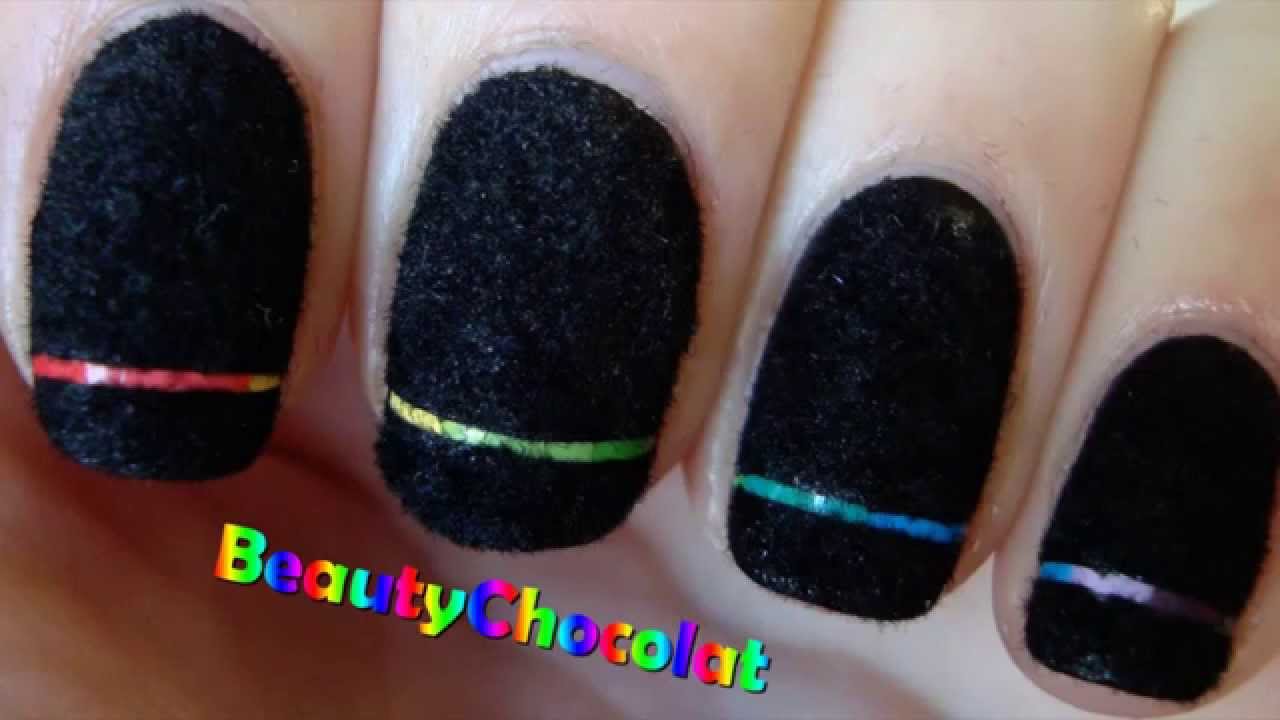 Rainbow Laser Nail Art Black Velvet Nails Bornpretty Review Rainbow Laser Nail Art Black Velvet Nails Bornpretty Review You