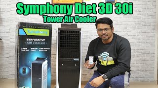 Symphony Diet 3D 30i Tower Air Cooler Unboxing & Review | Best Advance Tower Air cooler with Remote