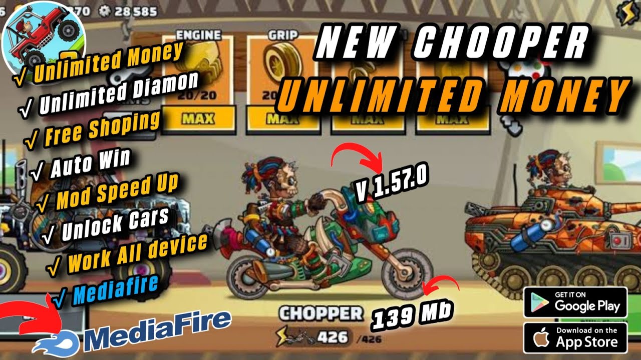 Download Hill Climb Racing 2 MOD APK v1.57.0 (Unlimited Gold) for