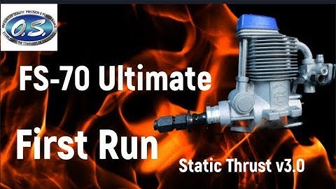 OS FS-70 Ultimate First Run Static Thrust v3.0 (Run video 1 of 2)