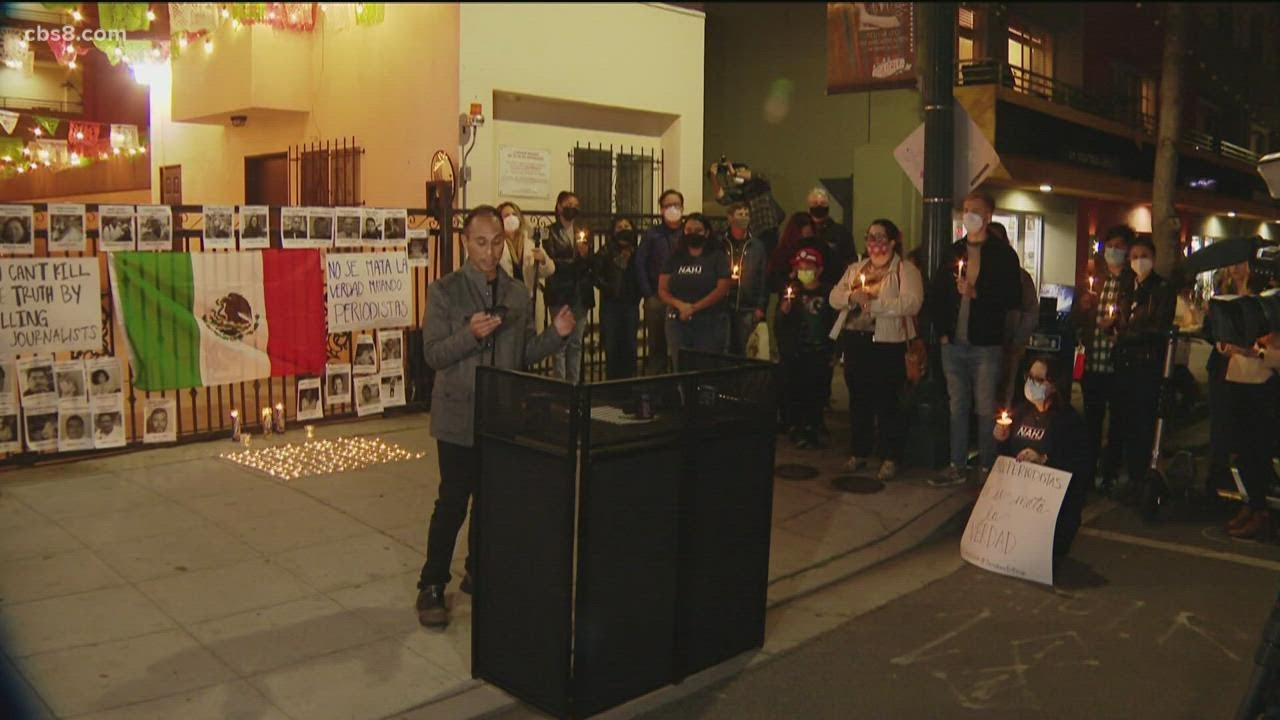 Candlelight vigil held Friday night honoring Tijuana journalist killed
