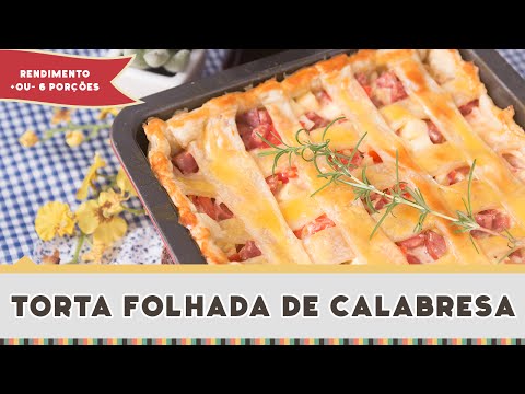 Torta Folhada de Calabresa - Receitas de Minuto #238