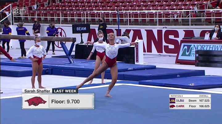 Sarah Shaffer Floor Arkansas vs LSU 2021 9.900
