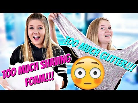 ADDING TOO MUCH INGREDIENTS TO SLIME || Taylor and Vanessa