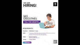 Remote job | SEO Executive #jobs2025 @jobothoniel @SanjivKumarJindal-Jobs-Skills