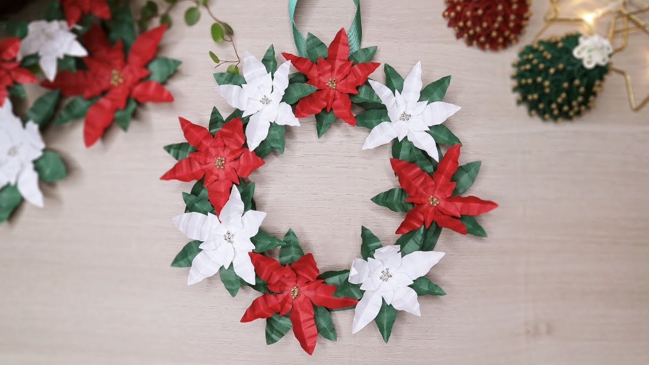 クリスマス飾り 折り紙ポインセチア クリスマスリース簡単な作り方 How To Make Paper Poinsettia Wreath Xmas Decor Ayawang Paper Ayawang Paper 折り紙モンスター クリスマス飾り 折り紙ポインセチア クリスマスリース簡単な作り方 How To Make Paper Poinsettia Wreath Xmas Decor Ayawang Paper Ayawang Paper 折り紙モンスター