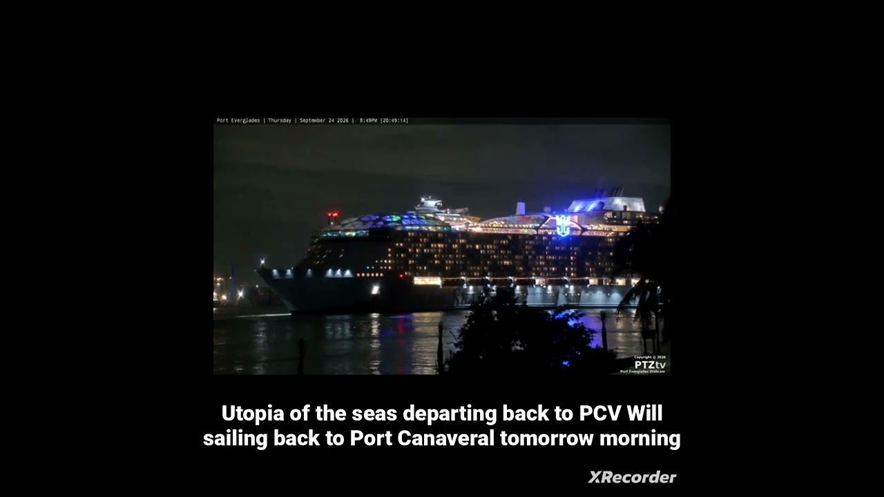 Utopia of the Seas made an unexpected stop in Port Everglades this evening! 🛳️🌴 medical emergency 