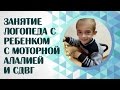 Моторная алалия. СДВГ. Занятие логопеда с ребенком с моторной алалией и СДВГ.