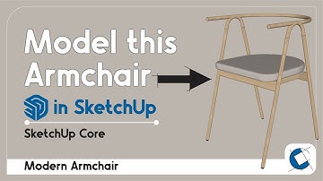 Modeling a Modern Minimalist Armchair in SketchUp | Chair Design Tutorial (2025) #sketchup_core