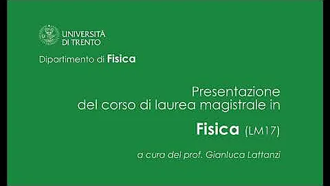 Laurea magistrale in Fisica / Masters Degree in Physics