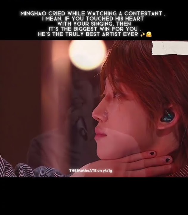 minghao cried while watching a contestant ❤️‍🩹 #the8 #디에잇 #徐明浩 #seventeen