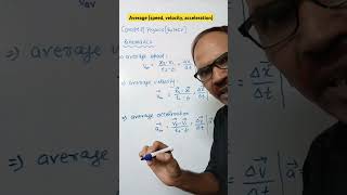 Average speed, average velocity, average acceleration #concept  #physics #neet #jee