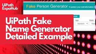 UiPath Fake Name Generator Example screenshot 3