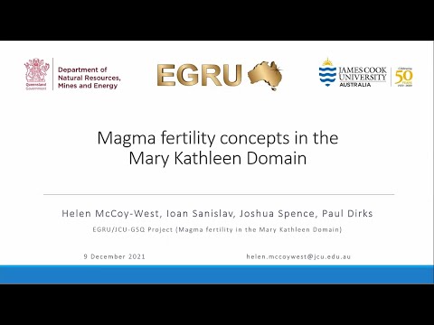 Helen McCoy-West - Magma fertility concepts in the Mary Kathleen Domain