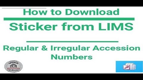 Print Sticker from LIMS Software لمز سافٹ وئیر سے سٹیکر کیسے پرنٹ کرتے ہیں