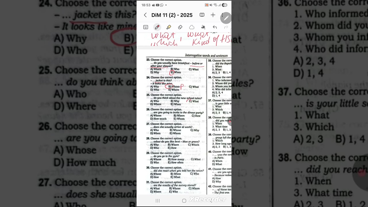 Interrogative words test 1-50 izahı  ✅️ Toplu 2 hissə 2025