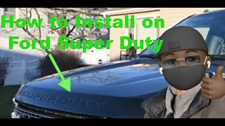 How to install Hood Deflector Bug Shield for the 2017 2018 2019 2020 2021 Ford F250 F350 Tremor