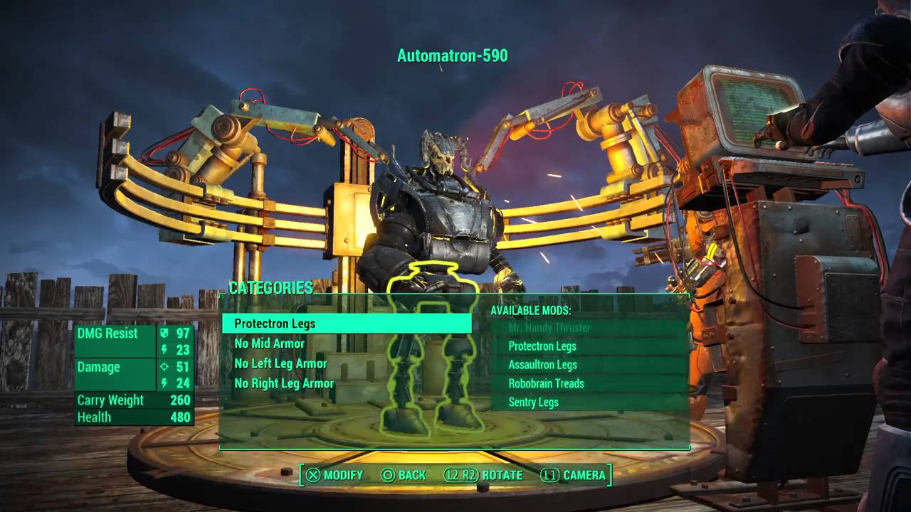 Fallout 4 Automatron Dlc Ps4 Making A Robot To Guard My