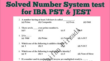 Solution of Mock test of Number System conceptual test |IBA NTS PST JEST | Saify maths