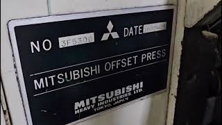 Mitsubishi Daiya four(4) color offset printing press - type: 3F-4(4/0)- #holyoffsetparts 