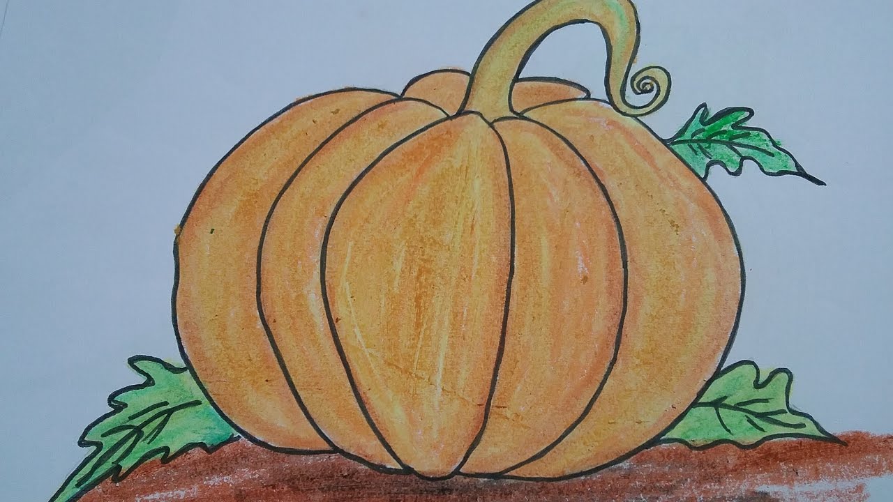 How To Draw A Pumpkin Art For Kids Hub