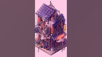 isometric Art in Procreate Timelapse