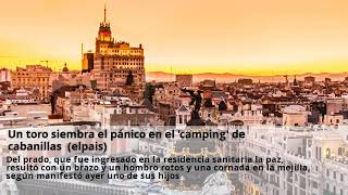 Un toro siembra el panico en el camping de cabanillas (elpais)