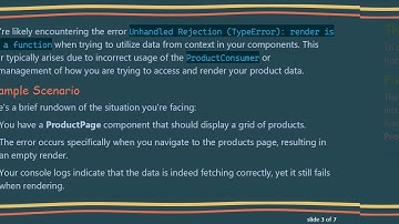 Resolving the Unhandled Rejection (TypeError): render is not a function Error in React Context API
