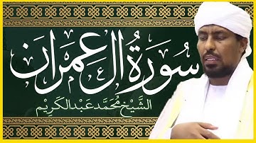 تلاوة خاشعة سورة آل عمران تلاوة الشيخ محمد عبدالكريم
