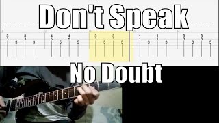 No Doubt Don't Speak Guitar Tab (Cover) Resimi