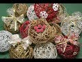 Новогодние елочные шары из ниток/Поделки на Новый год своими руками/Ornaments for a Christmas tree