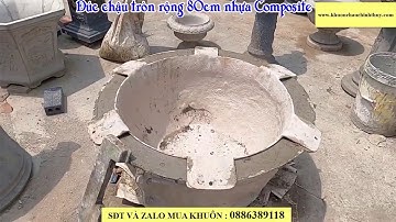khuôn chậu tròn 80 cm , khuôn chậu composite , khuôn có lòng trong .