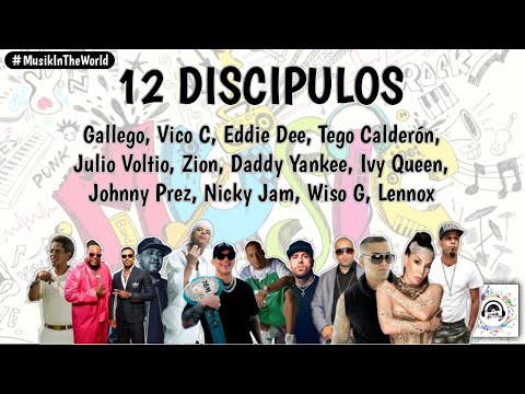 Vico C, Tego Calderón, Zion, Daddy Yankee, Nicky Jam, Lennox – 12 Discipulos (Letra – Lyrics)