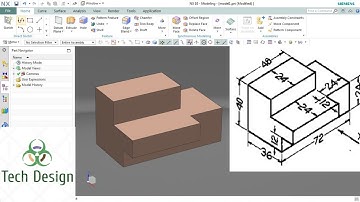 Unigraphics NX- Basic Part Modeling Example 2 for Beginners..