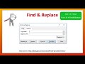 12 Performing Find and replace in Excel by Hemanth Academy