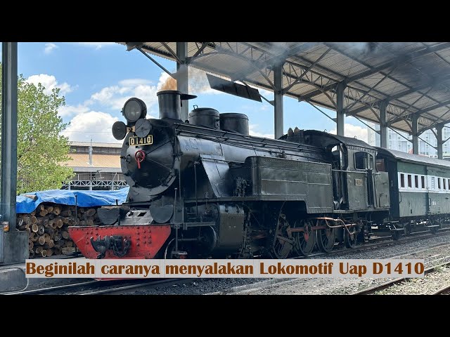 Beginilah caranya menyalakan Lokomotif Uap D1410 class=