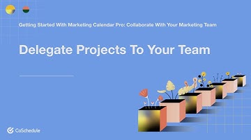 How To Delegate Projects To Your Team In CoSchedule Marketing Calendar